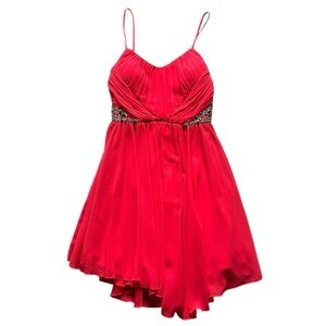 Way-In Clothing Co. RedFormal Dress with Beading